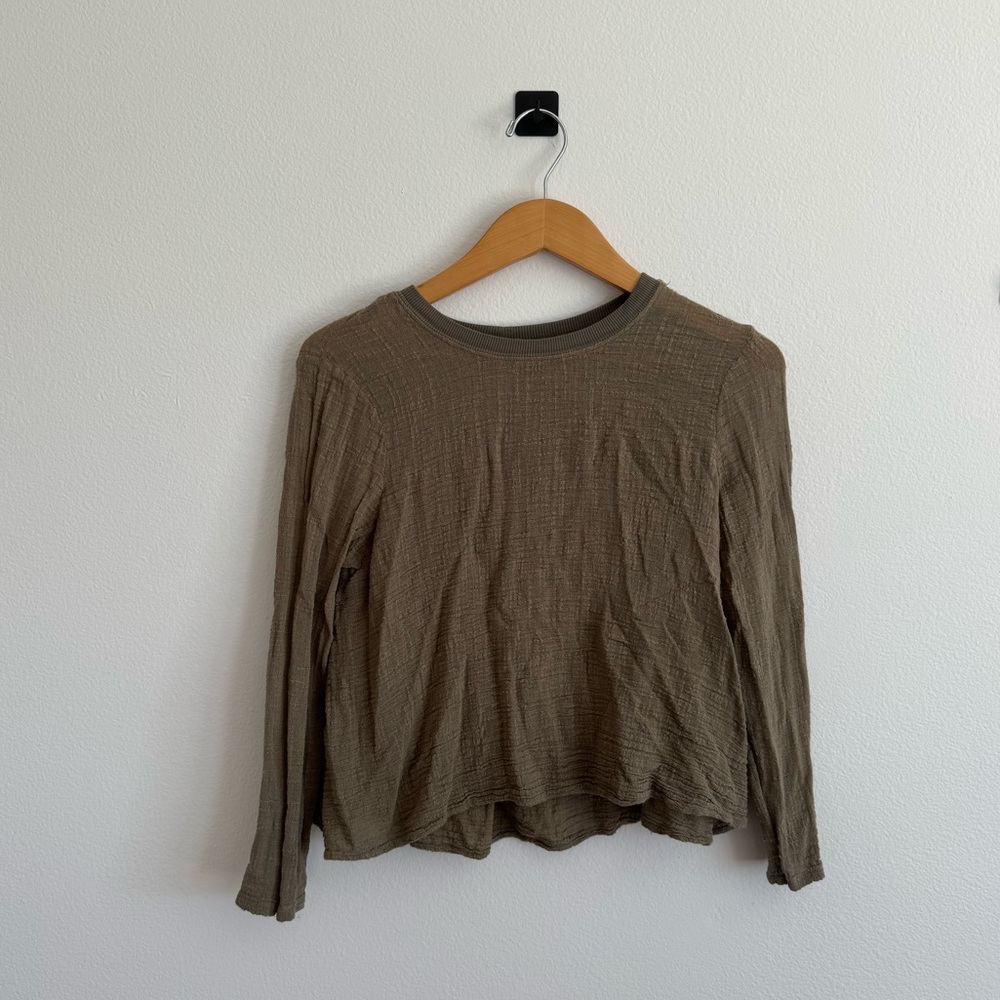 Enza Costa Green Long-Sleeved Top